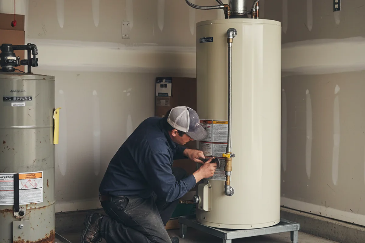 Water heater and shutoff valve replacement in The Colony